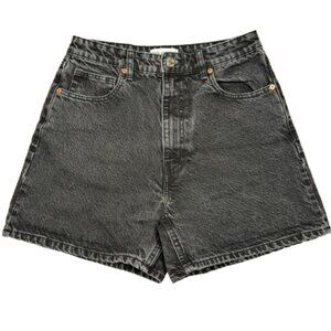 Zara Black Jean Shorts Distressed Cut-Off Style